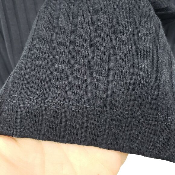 Evereve Sarina Navy Blue Ribbed Tank Round Neck Sleeveless Top Capsule Wardrobe - Picture 6 of 8